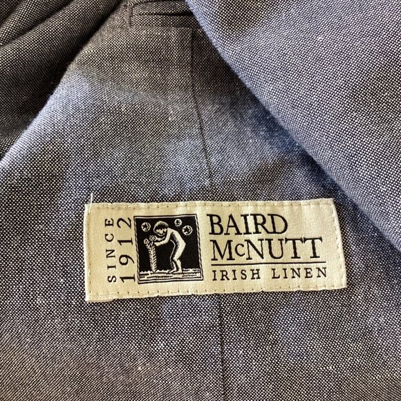 J.Crew Ludlow Slim-Fit Men’s Blazer Size 42R Baird McNutt Linen Blend Gray - Picture 5 of 13